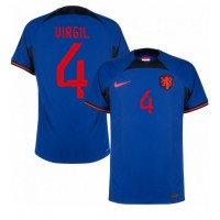 Camisa de time de futebol Holanda Virgil van Dijk #4 Replicas 2º Equipamento Mundo 2022 Manga Curta